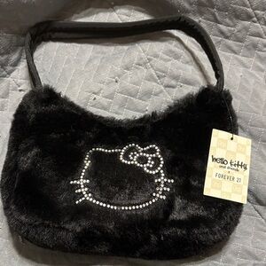 Forever 21 Black Faux Fur Shoulder Bag